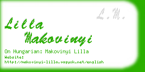 lilla makovinyi business card